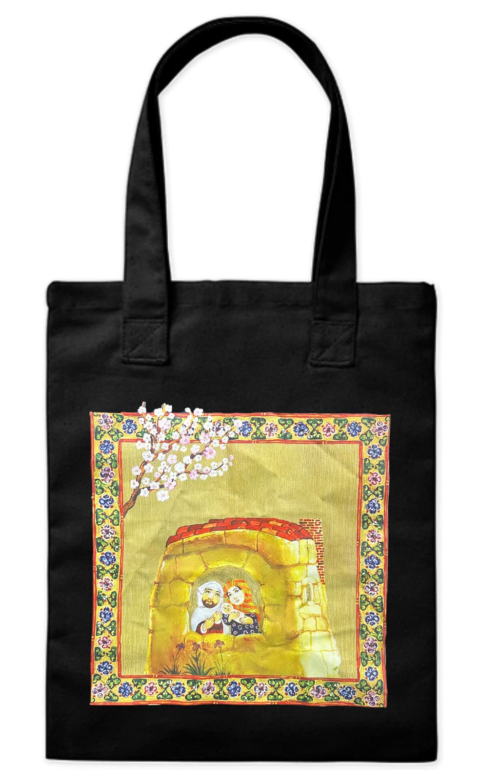 ოჯახი — Levan Margiani-ის ნაჭრის ჩანთა Artiani-ისთვის. ფერი: Black. ზომა: 37x42