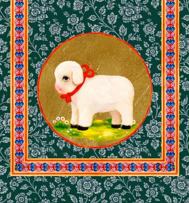 კრავი — Levan Margiani-ის მაგიდის რანერი Artiani-ისთვის. ფერი: Forest Green. ზომა: 35x145. სურათი 2