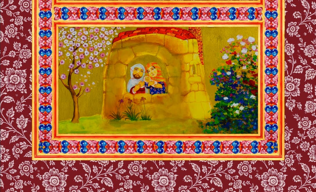 კომპოზიცია: ოჯახი, ხე კეთილი - ხე ბოროტი — Levan Margiani-ის მაგიდის რანერი Artiani-ისთვის. ფერი: Antique Bordeaux. ზომა: 50x200. სურათი 2